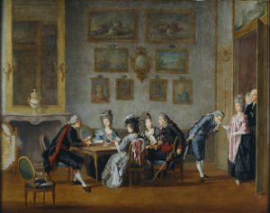 Card-Party in the Home of Elis SchrOderheim by Pehr Hillestrom Oil Painting