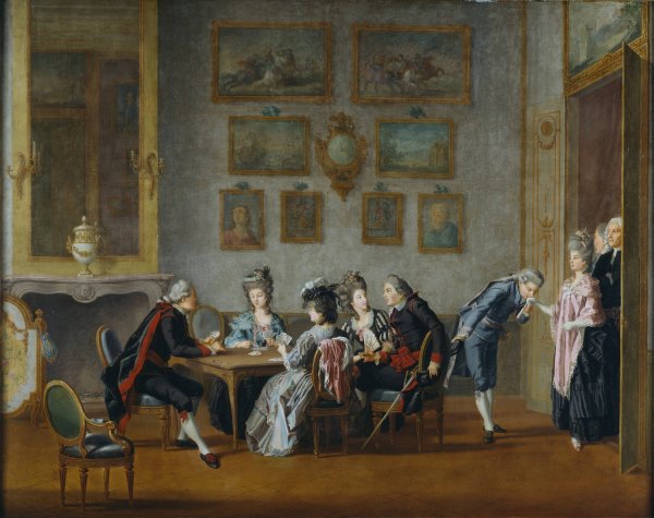 Card-Party in the Home of Elis SchrOderheim by Pehr Hillestrom - Hand-Painted Oil Painting Reproduction