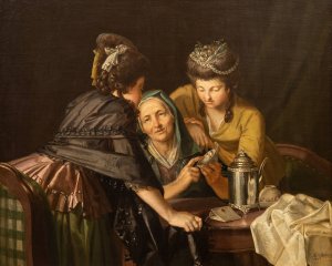 Hos spagumman by Pehr Hillestrom Oil Painting