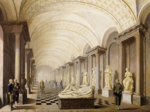 The Gallery of the Muses, in the Royal Museum at the Royal Palace, Stockholm by Pehr Hillestrom Oil Painting