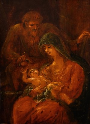 The Holy Family by Pehr Horberg Oil Painting