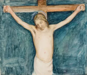 Crucifixion by Pekka Halonen Oil Painting
