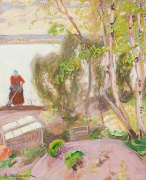From the Garden by Pekka Halonen Oil Painting