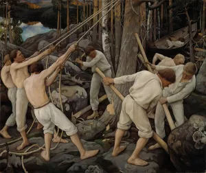Pioneers In Karelia by Pekka Halonen Oil Painting