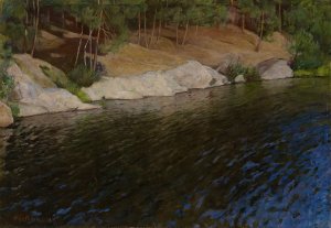 Riverside by Pekka Halonen Oil Painting