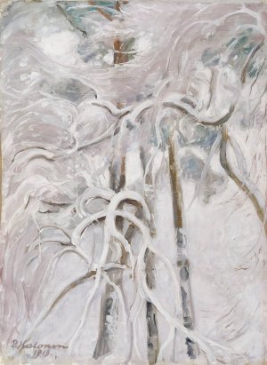 Snow-Decked Pine by Pekka Halonen Oil Painting