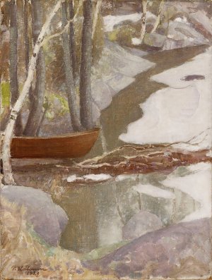 Spring Landscape by Pekka Halonen Oil Painting