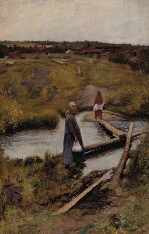 The Short-Cut by Pekka Halonen Oil Painting