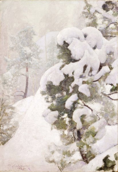 Winter Landscape  by Pekka Halonen - Hand-Painted Oil Painting Reproduction