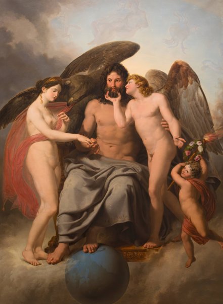 Betrothal Of Cupid And Psyche  by Pelagio Palagi - Hand-Painted Oil Painting Reproduction