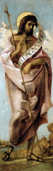 St John the Baptist Oil painting by Pellegrino Da San Daniele