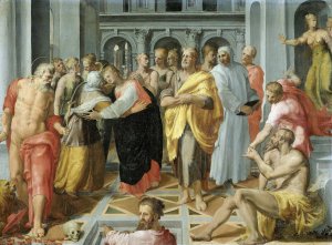 Visitation by Pellegrino Tibaldi Oil Painting