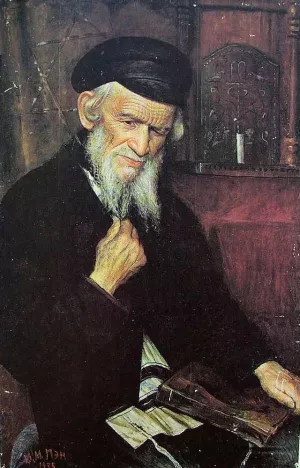 Talmudist by Yehuda Pen - Oil Painting Reproduction