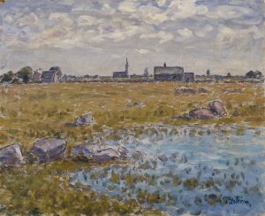Grasgard Church by Per Ekstrom Oil Painting