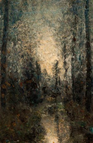 Sunlight Shimmering through the Trees by Per Ekstrom Oil Painting