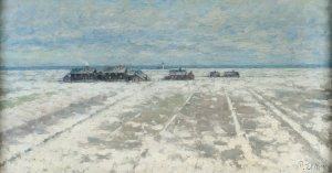 Winter Landscape. Oland Scene by Per Ekstrom Oil Painting