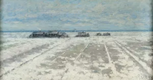 Winter Landscape. Oland Scene by Per Ekstrom Oil Painting