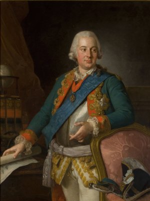 Portrait of Alojzy Bruhl by Per Krafft The Elder Oil Painting