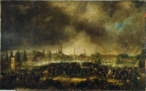 The Storming of Leipzig by Per Krafft The Younger Oil Painting