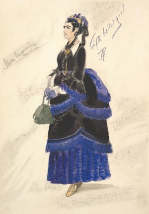 Costume Design for 'Fifth Ballet Girl' by Percy Anderson Oil Painting