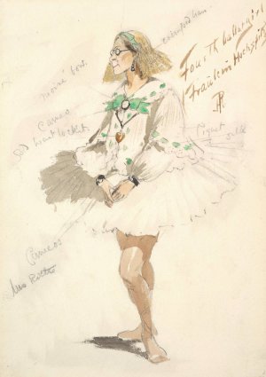 Costume Design for 'Fourth Ballet Girl by Percy Anderson Oil Painting