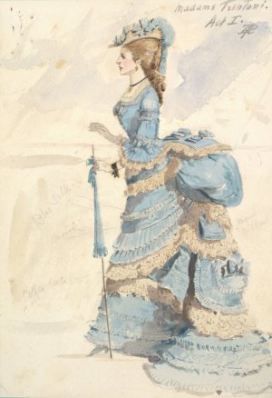 Costume Design for 'Madame Trentoni', Act I by Percy Anderson Oil Painting