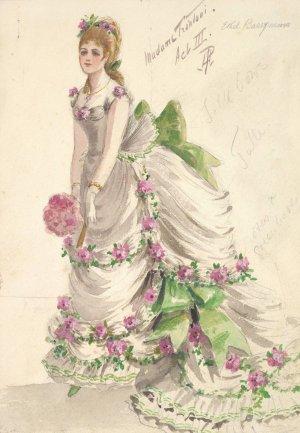 Costume Design for 'Madame Trentoni', Act III by Percy Anderson Oil Painting