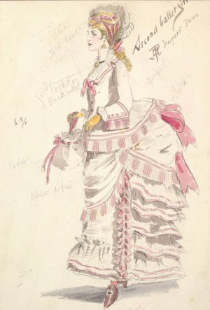 Costume Design for 'Second Ballet Girl' by Percy Anderson Oil Painting