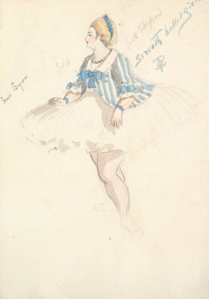 Costume Design for 'Seventh Ballet Girl' by Percy Anderson Oil Painting