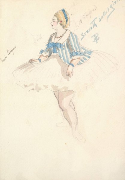 Costume Design for 'Seventh Ballet Girl' by Percy Anderson - Hand-Painted Oil Painting Reproduction