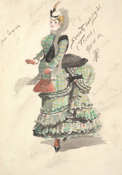 Costume Design for 'Seventh Ballet Girl  by Percy Anderson - Hand-Painted Oil Painting Reproduction