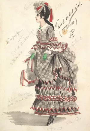 Costume Design for 'Third Ballet Girl by Percy Anderson Oil Painting