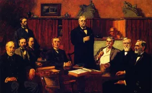 The First Board of Trustees of the Detroit Museum of Art Oil painting by Percy Ives