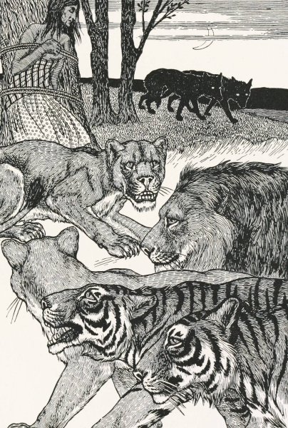 A hundred anecdotes of animals 053  by Percy J. Billinghurst - Hand-Painted Oil Painting Reproduction