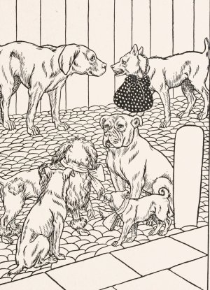 The Dog and his Master's Dinner by Percy J. Billinghurst Oil Painting
