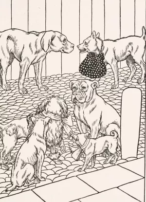 The Dog and his Master's Dinner by Percy J. Billinghurst Oil Painting
