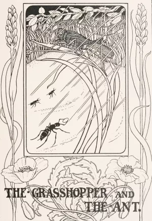 The Grasshopper and the Ant Oil painting by Percy J. Billinghurst