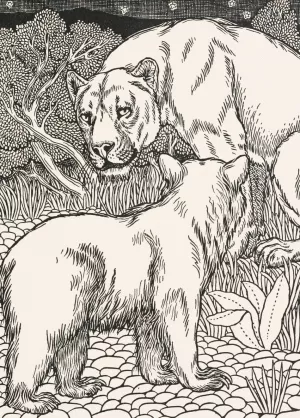 The Lioness and the Bear by Percy J. Billinghurst The Lioness and the Bear by Percy J. Billinghurst Oil Painting