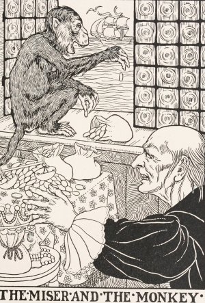 The Miser and the Monkey by Percy J. Billinghurst Oil Painting