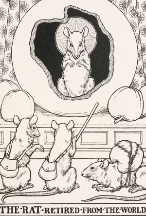 The Rat Retired from the World by Percy J. Billinghurst The Rat Retired from the World by Percy J. Billinghurst Oil Painting