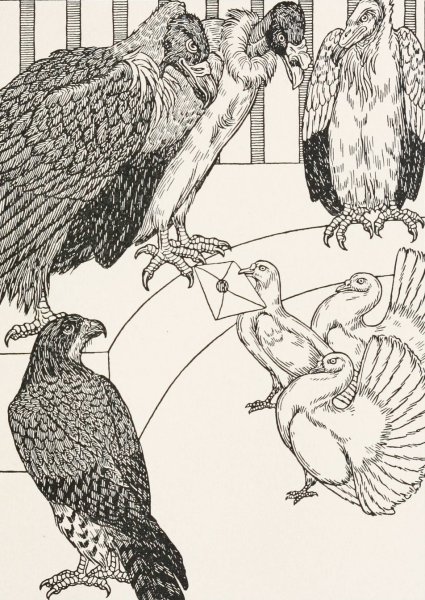 The Vultures and the Pigeons  by Percy J. Billinghurst - Hand-Painted Oil Painting Reproduction