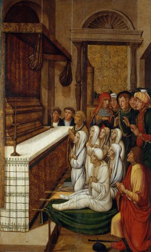 Six Resurrections before the Relics of Saint Stephen by Pere Gasco Oil Painting