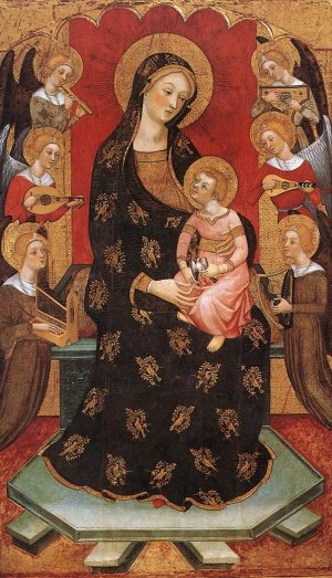 Madonna with Angels Playing Music