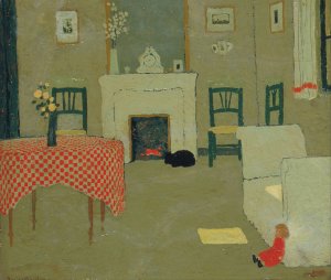 Living Room Interior by Pere Torne Esquius Oil Painting