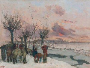 Les Briseurs De Glace by Pericles Pantazis Oil Painting