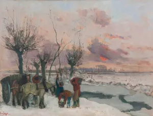 Les Briseurs De Glace by Pericles Pantazis Oil Painting
