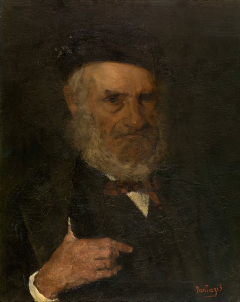 Man with Beret  by Pericles Pantazis - Hand-Painted Oil Painting Reproduction