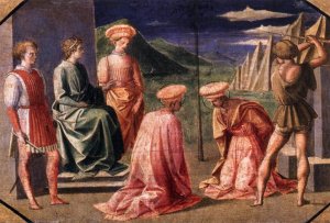 Beheading of Sts Cosmas and Damian Oil painting by Pesellino