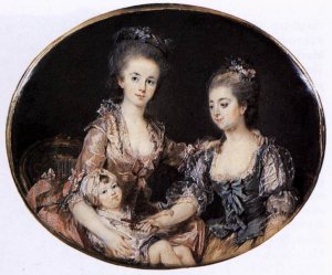 The Painter's Family by Peter Adolf Hall Oil Painting