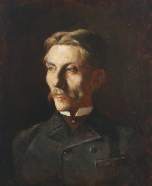 Portraet af vicekonsul Vilhelm Greibe by Peter Alfred Schou Oil Painting